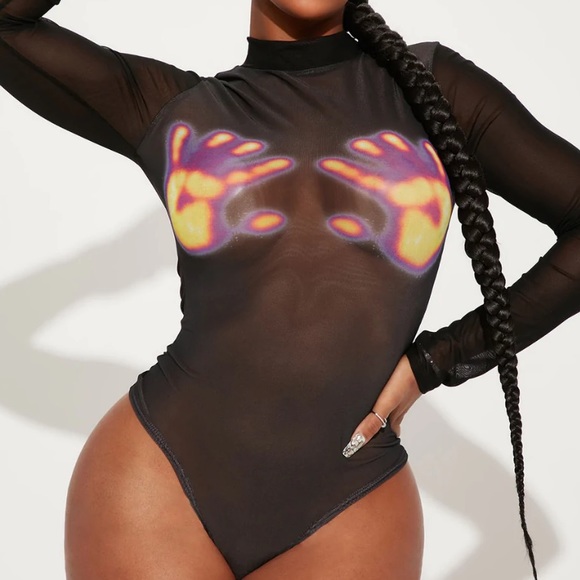 A Handful Mesh Bodysuit - Picture 1 of 3